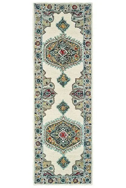 Zahra 75505 Ivory Grey Rug - Rug & Home