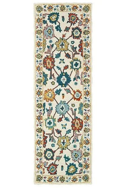 Zahra 75507 Ivory Gold Rug - Rug & Home