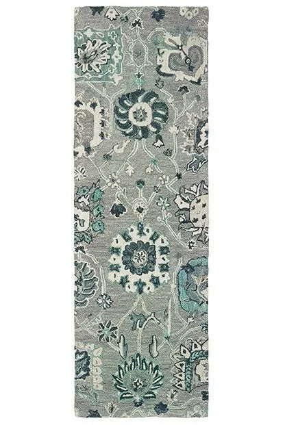 Zahra 75508 Grey Blue Rug - Rug & Home