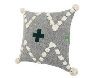 Zeal Lr07715 Gray/Black/Green Pillow - Rug & Home
