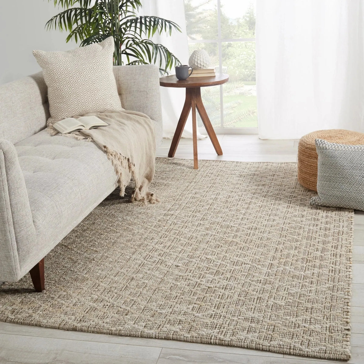 Zealand Zln02 Cecil Light Taupe/Ivory Rug