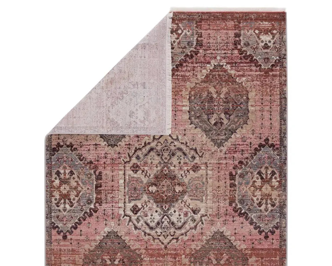 Zefira ZFA04 Pink/Gold Rug - Rug & Home