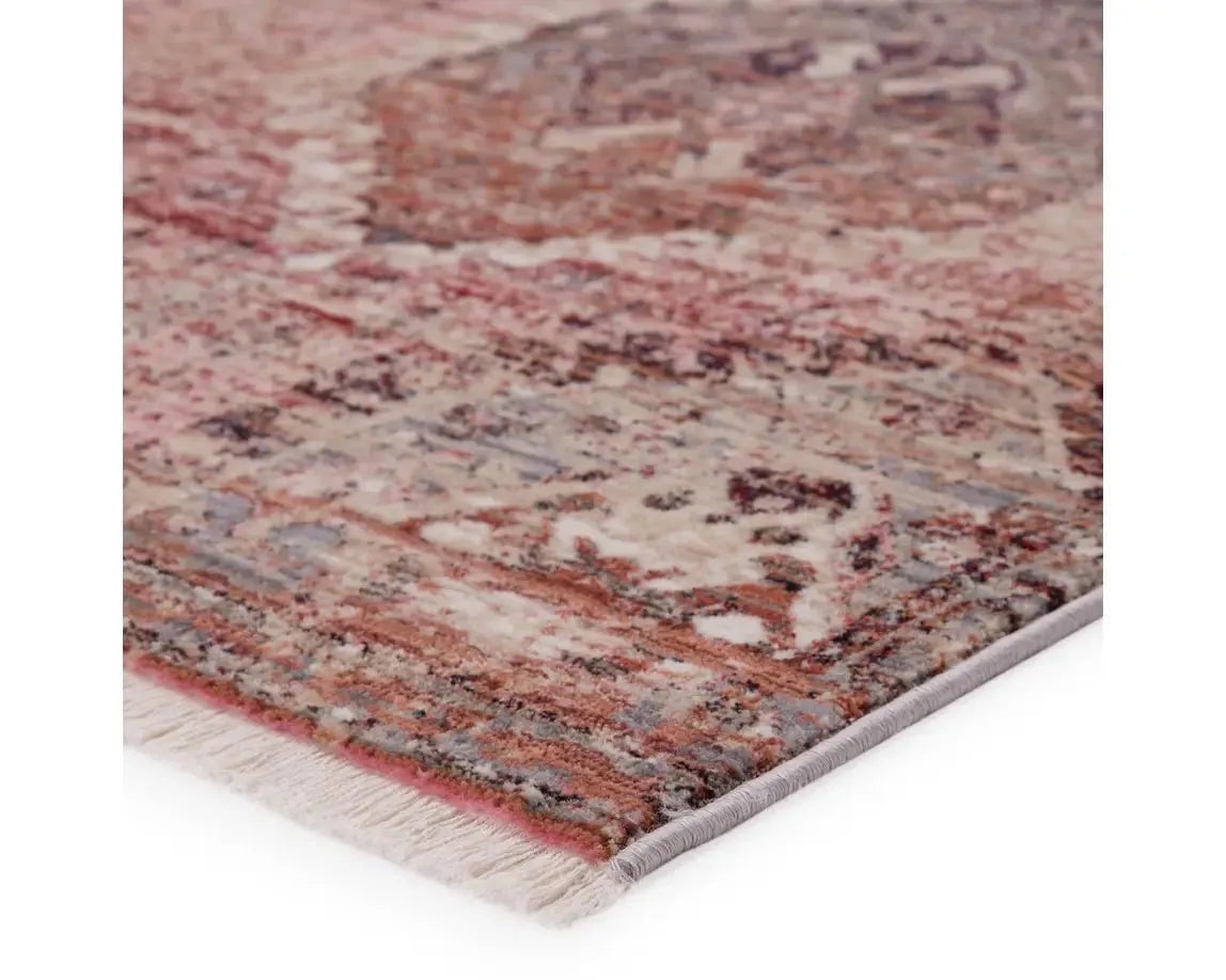 Zefira ZFA04 Pink/Gold Rug - Rug & Home