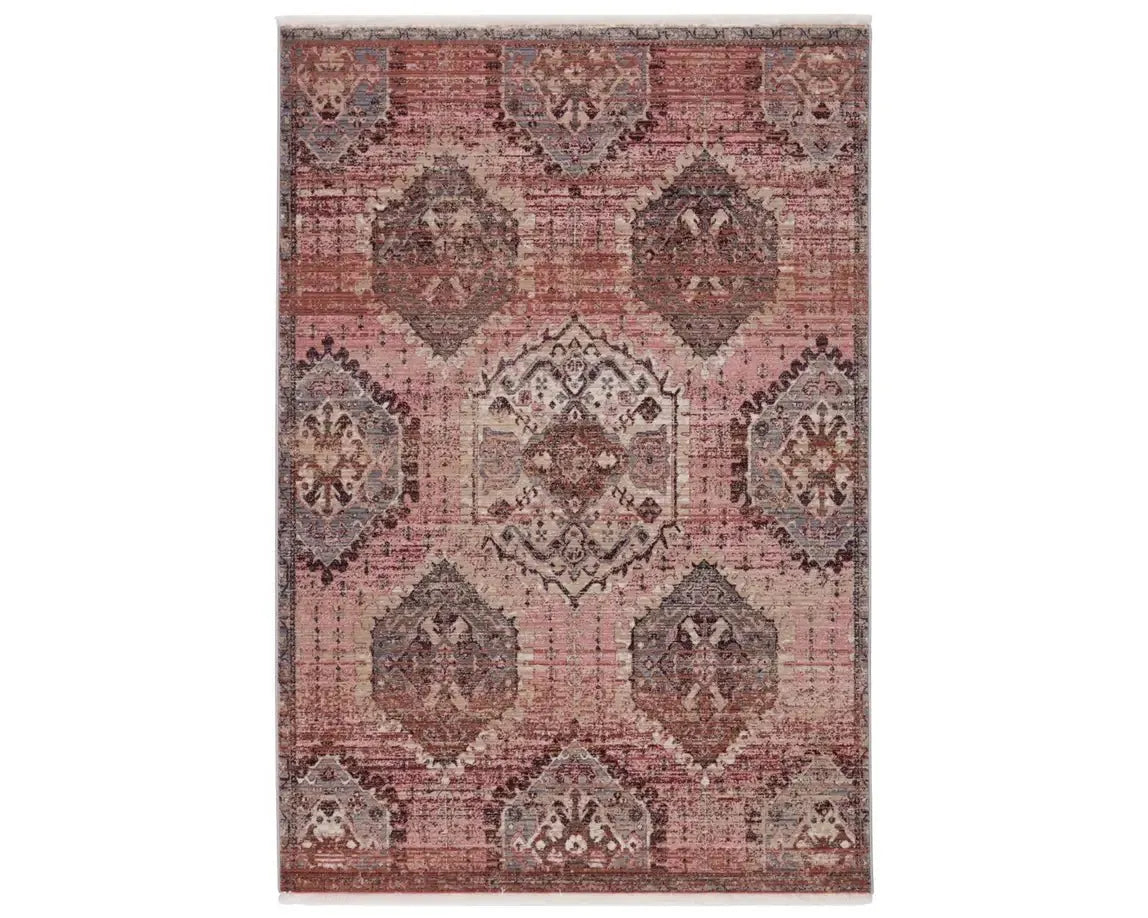 Zefira ZFA04 Pink/Gold Rug - Rug & Home