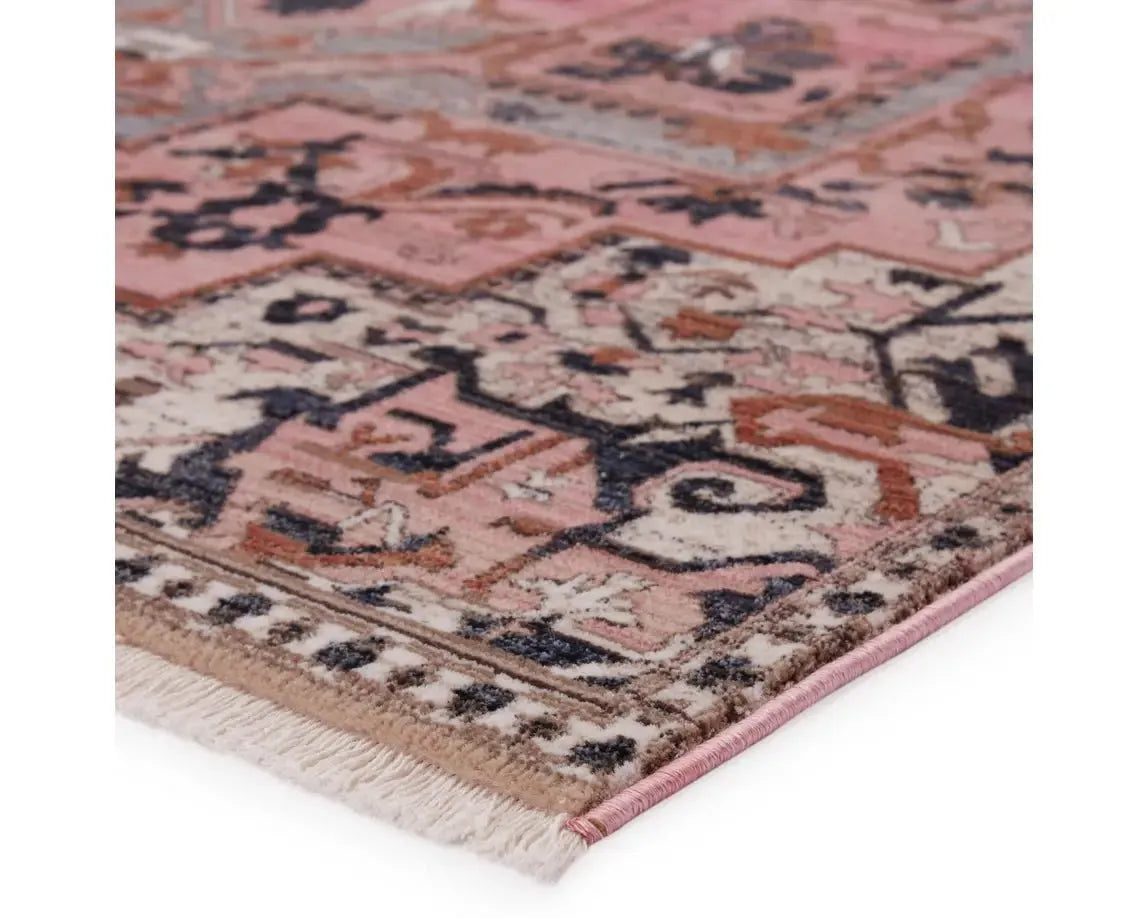 Zefira ZFA06 Pink/Navy Rug - Rug & Home