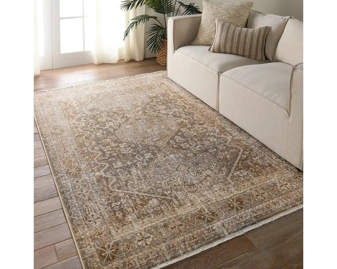 Zefira ZFA17 Tan/Caramel Rug - Rug & Home