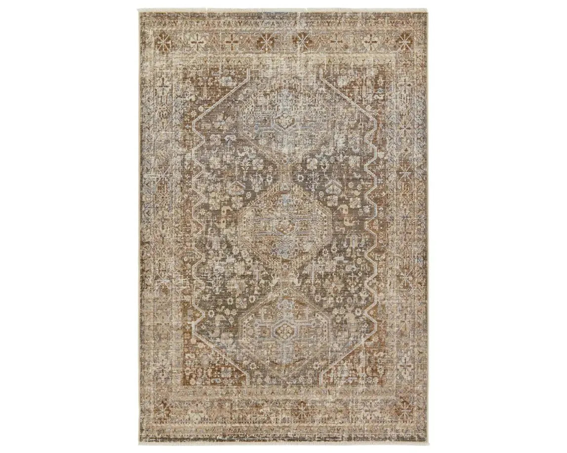 Zefira ZFA17 Tan/Caramel Rug - Rug & Home