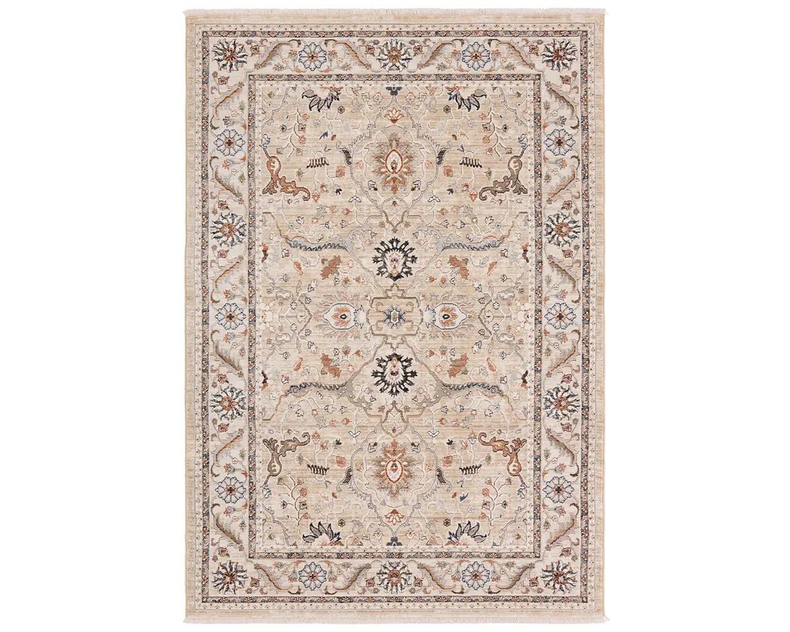 Zefira ZFA19 Beige/Grey Rug - Rug & Home