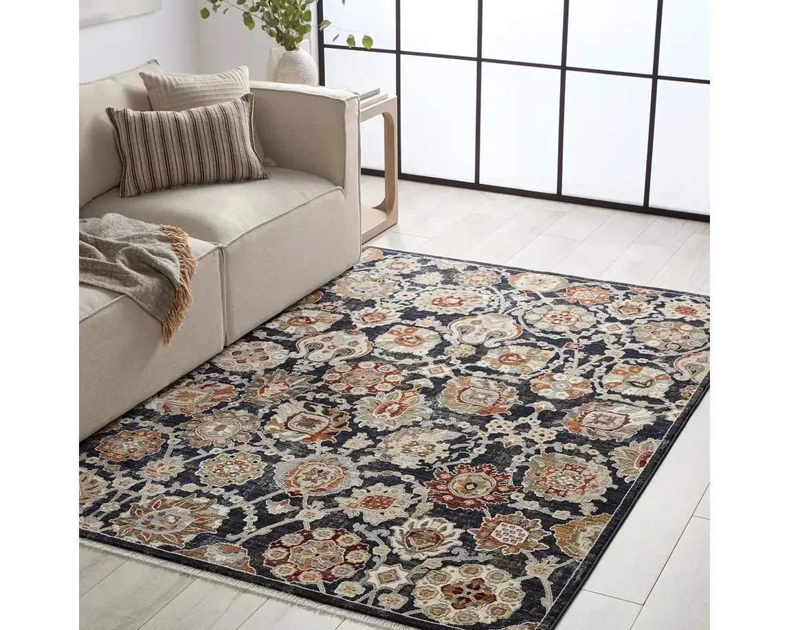 Zefira ZFA21 Blue/Taupe Rug - Rug & Home