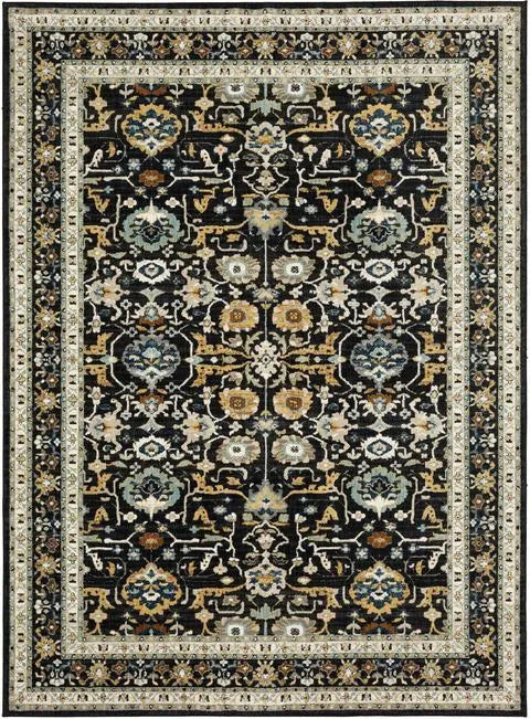 Zephyr 92118 90166 Amphora Black Rug - Rug & Home