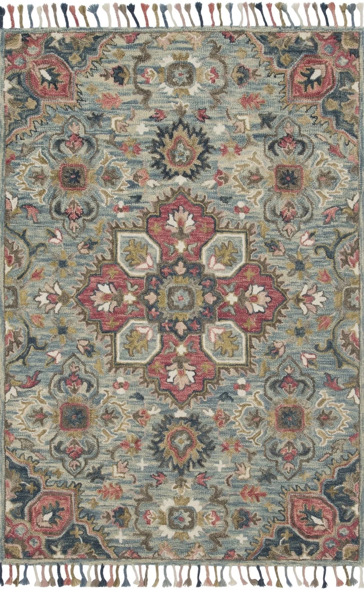 Zharah ZR 13 Light Blue / Multi Rug - Rug & Home