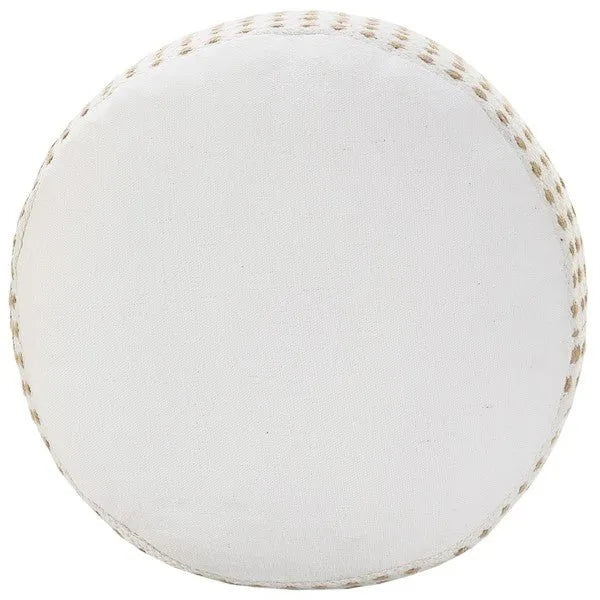 Zion 34029NTW Natural/White Pouf