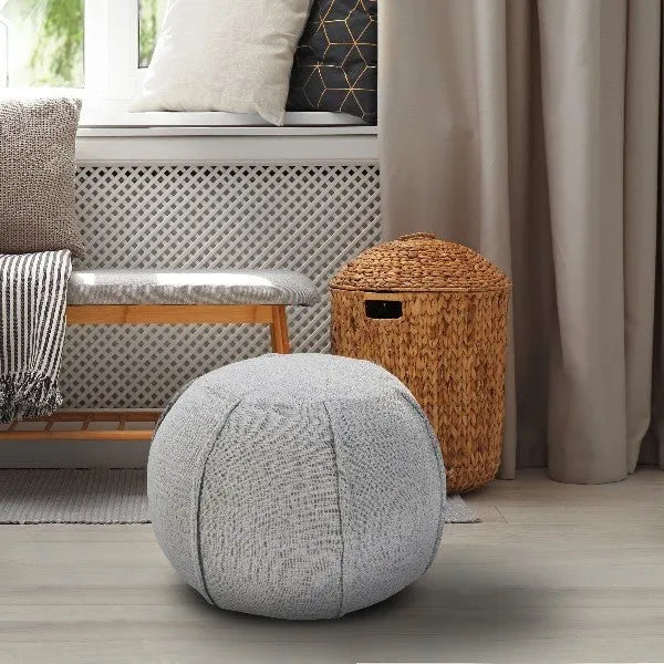 Zion 34030MCH Micro Chip Pouf - Rug & Home