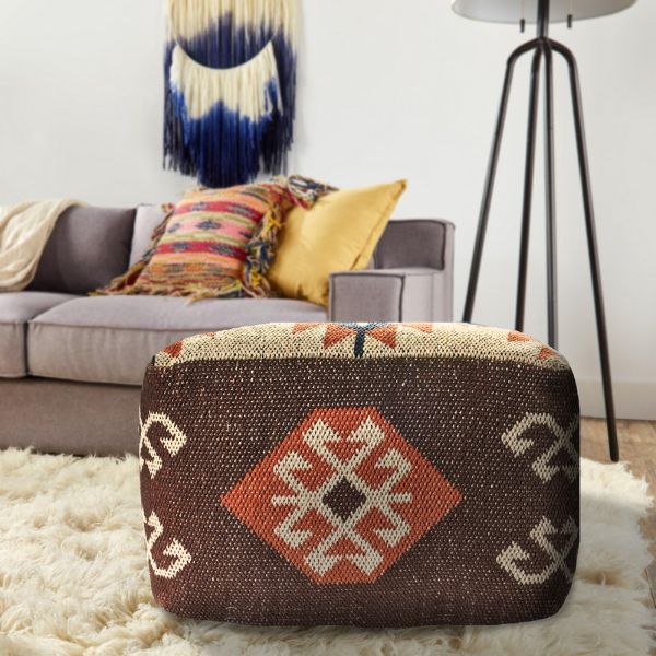 Zion 99768MLT Multi Pouf - Rug & Home