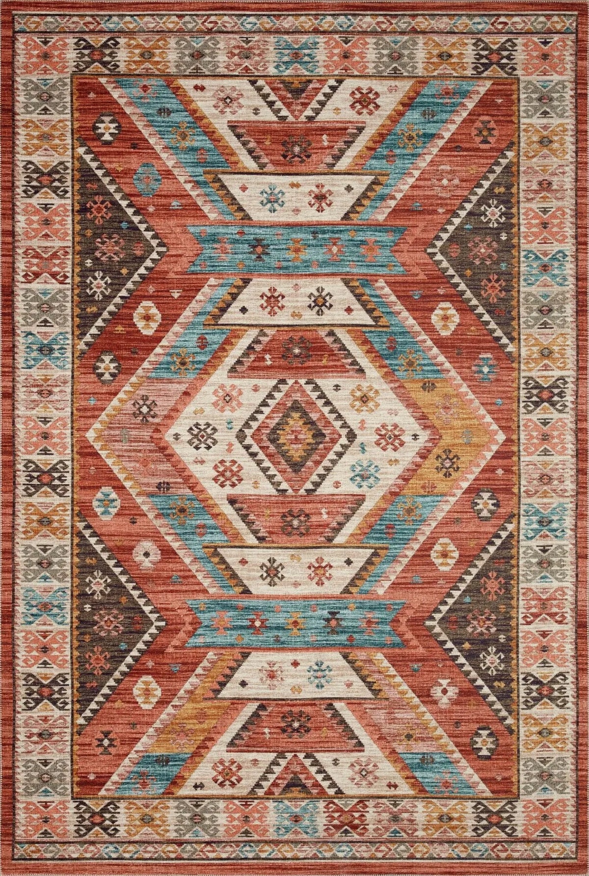 Zion Zio-05 Red/Multi Rug - Rug & Home