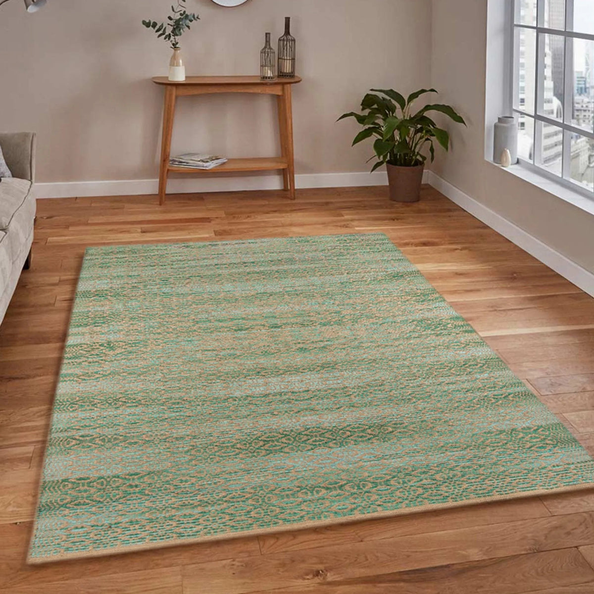 Zola ZOL-1 Aqua/Green Rug - Rug & Home